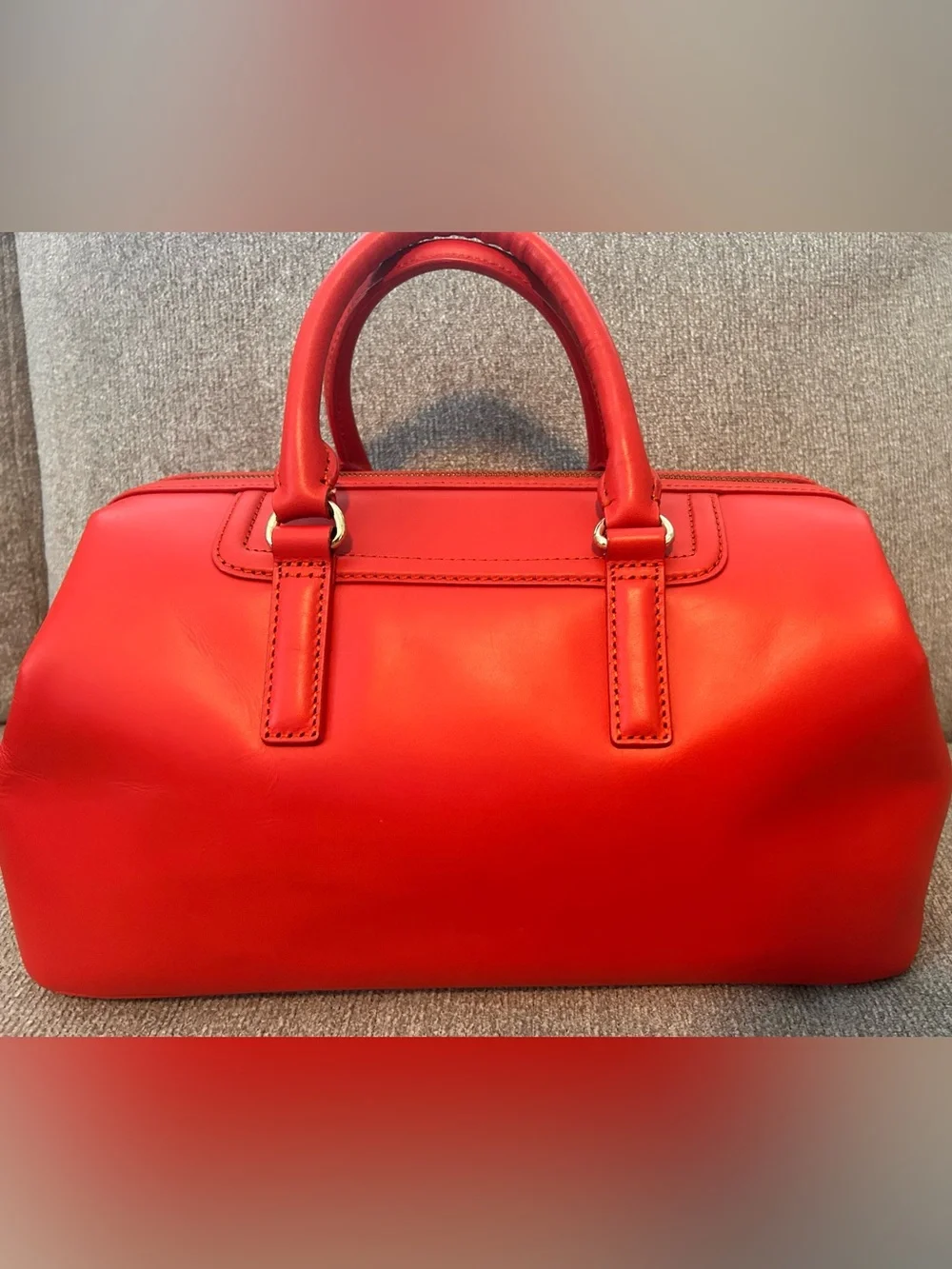 Talbots Red Leather Top-Handle Satchel